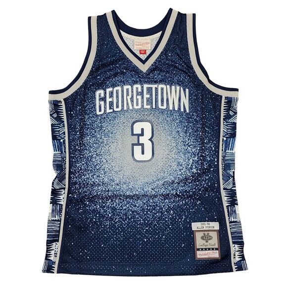 Mitchell & Ness Men's L Allen Iverson Georgetown NCAA Re-Take Gradient Swingman - Picture 1 of 6